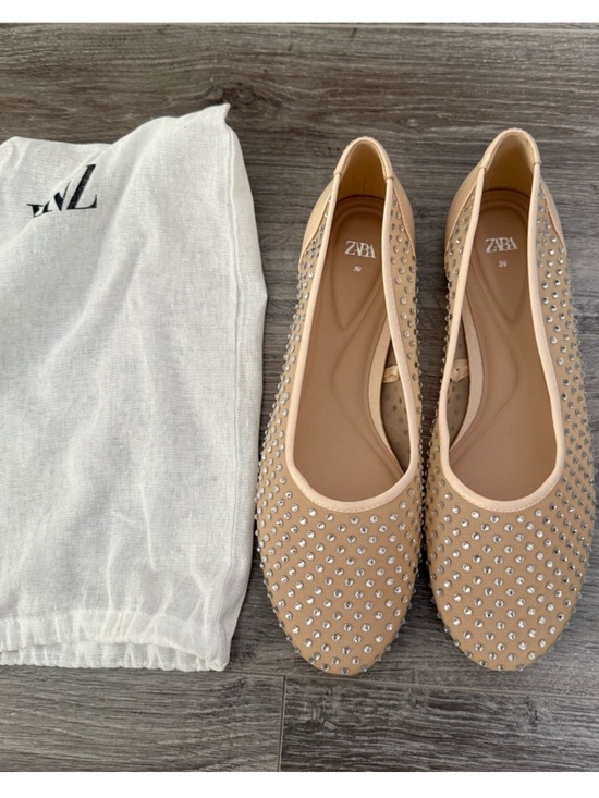 Zara Shoes - ✨3/$60✨NWOT Zara Mesh and silver studded flats